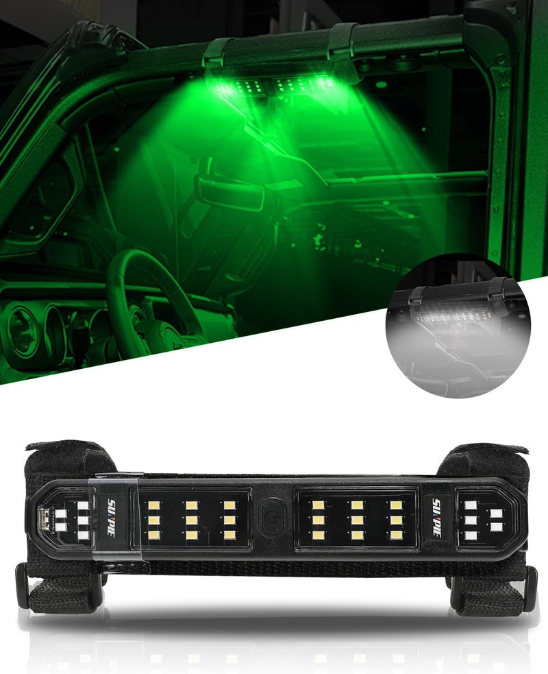 SUNPIE UTV Dome Light SXS Interior Wireless Lighting LED Battery Powered Rechargeable Upgrade Button&Magnet for Polaris Talon/Pioneer Kawasaki Mule/Teryx Can Am ATV Truck Tractor Boat, Four Modes - Image 1